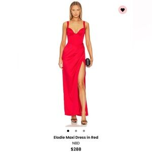 NBD Elodie Maxi Dress in Red